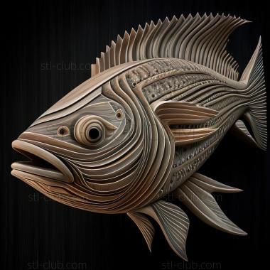 3D model st Striped   tailed dianema fish (STL)